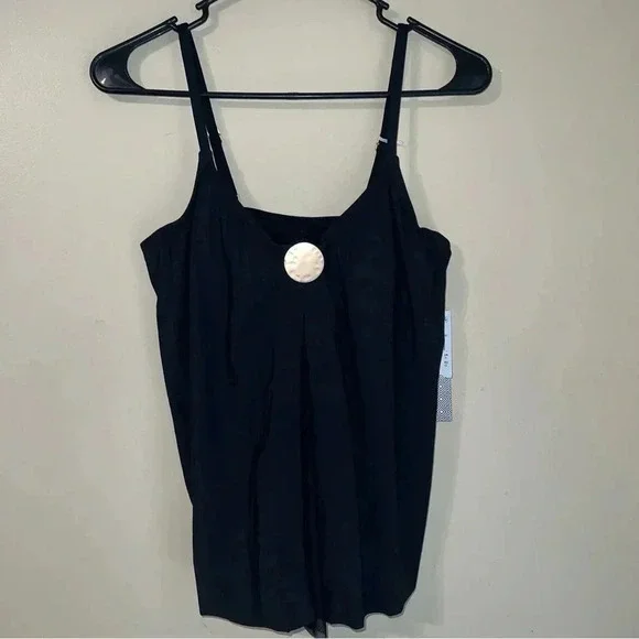 Amoressa by Miraclesuit Farrah Black Tankini Swim Top size 6 NWT - Picture 3 of 5